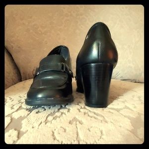 Aigner chunky heeled loafers